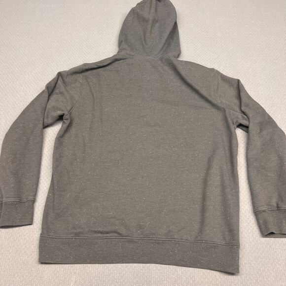 Disney Mickey Mouse Hoodie Mens Medium Gray Speckle Hooded Fleece Pullover - Picture 2 of 7